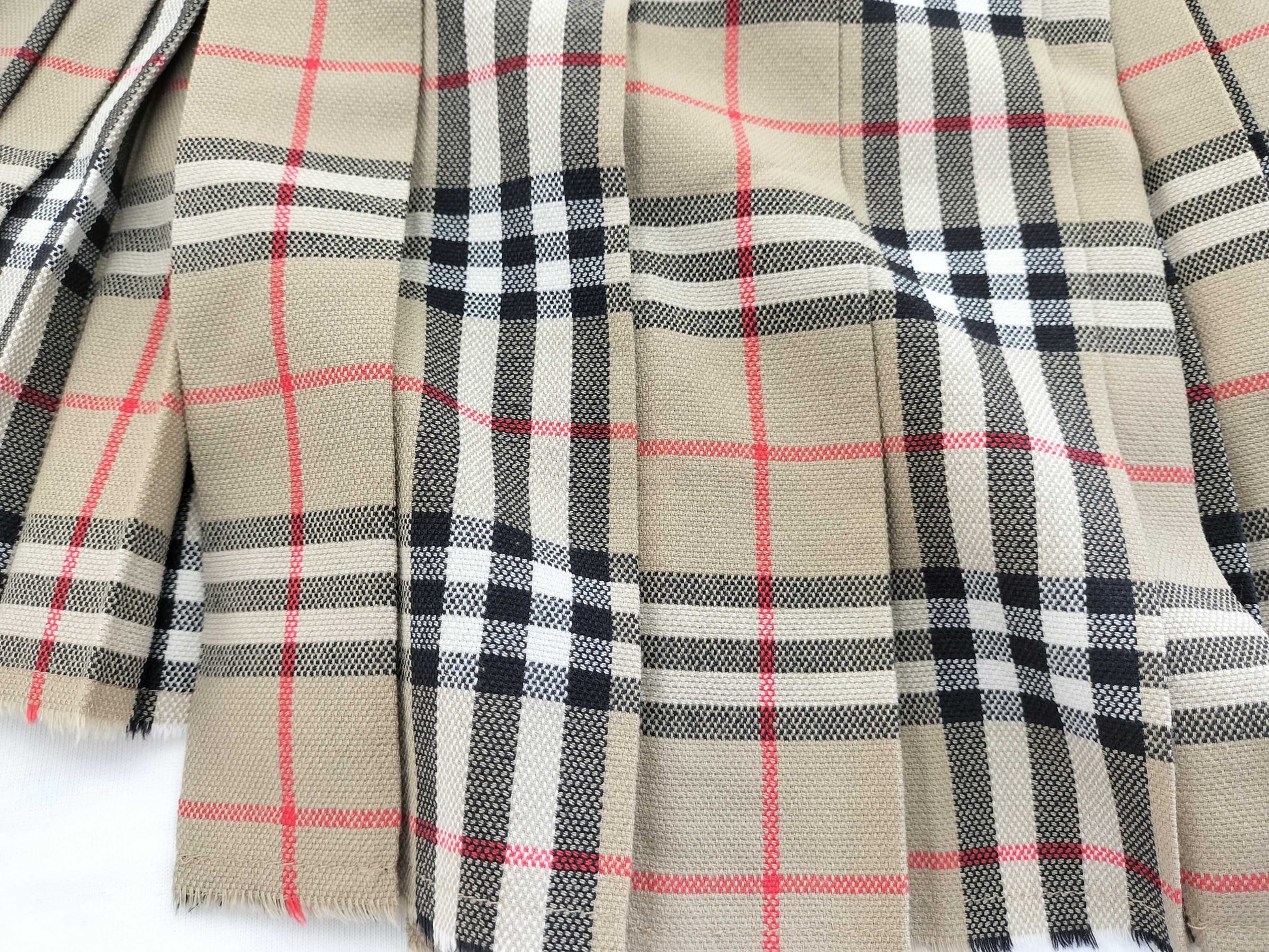 BURBERRY BURBERRY London England Skirt BURBERRY Women's Pleated Check Wool Mini Quilt 8025832 Size 36 Skirt Skirt