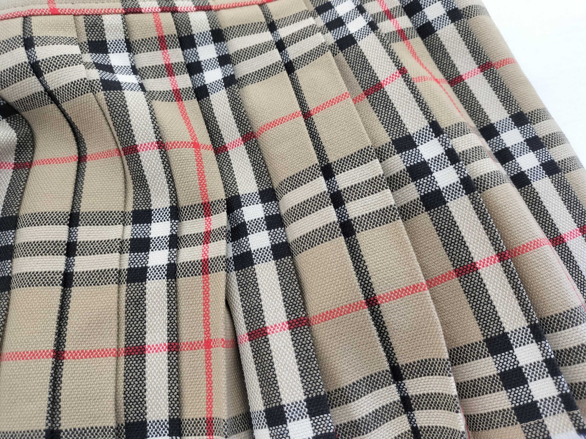 BURBERRY BURBERRY London England Skirt BURBERRY Women's Pleated Check Wool Mini Quilt 8025832 Size 36 Skirt Skirt