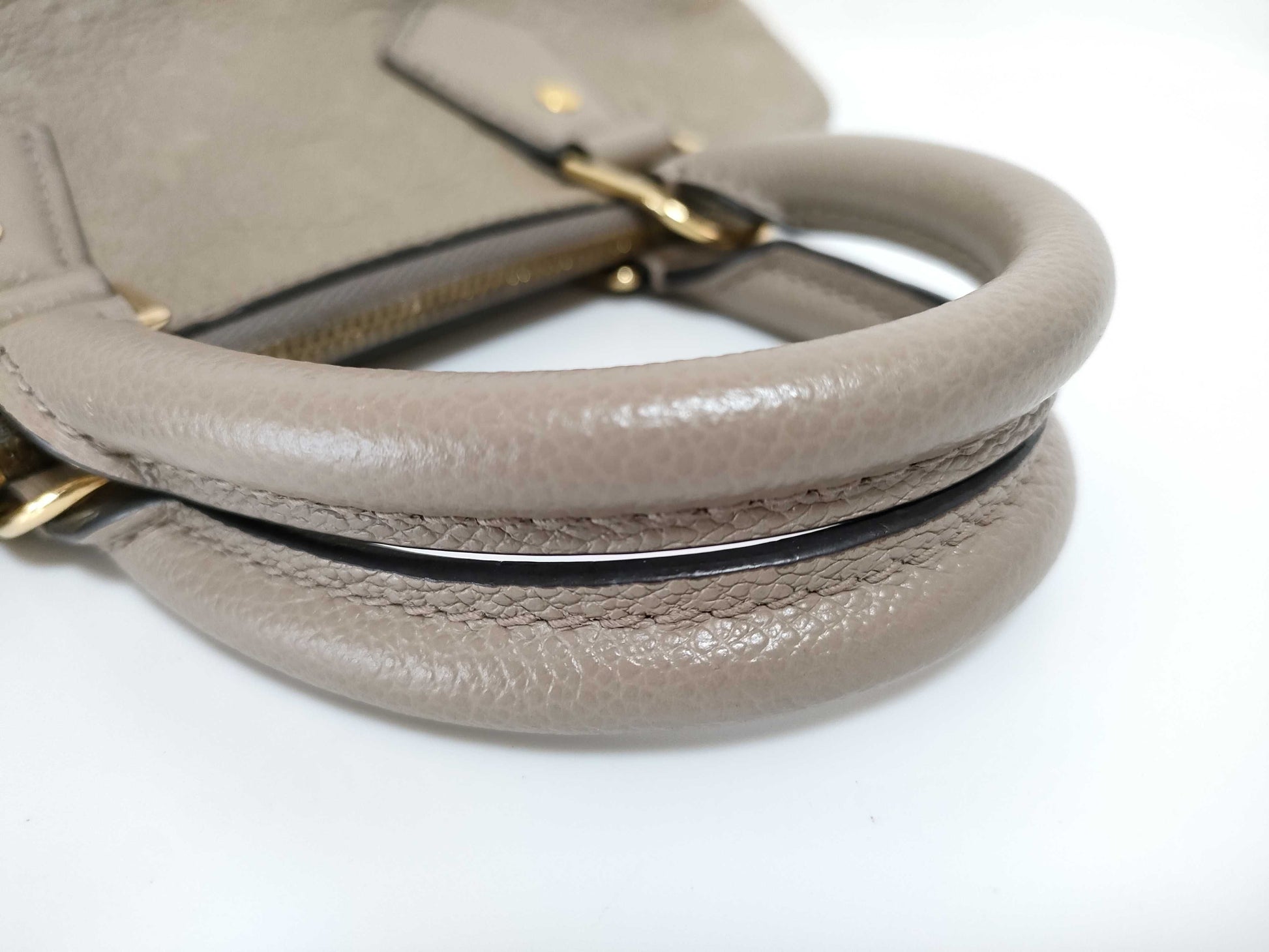 LOUIS VUITTON Monogram Empreinte Alma PM Tourterelle 2-way handbag M44885 RFID