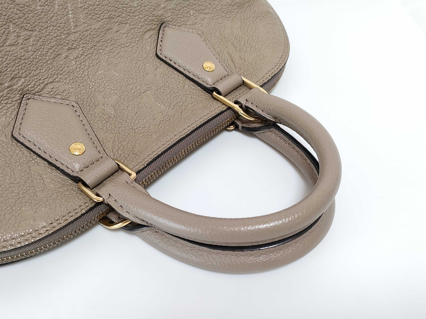 LOUIS VUITTON Monogram Empreinte Alma PM Tourterelle 2-way handbag M44885 RFID