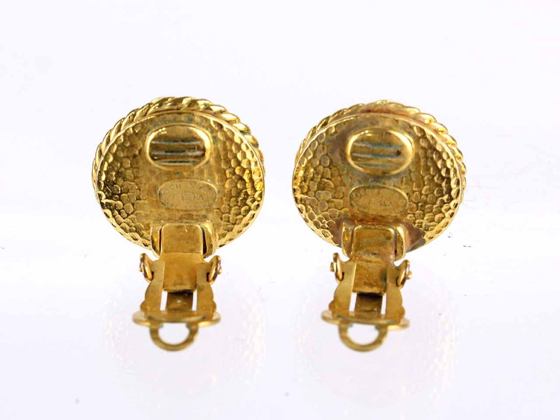 CHANEL Coco Mark Pearl Earrings 95A Earrings