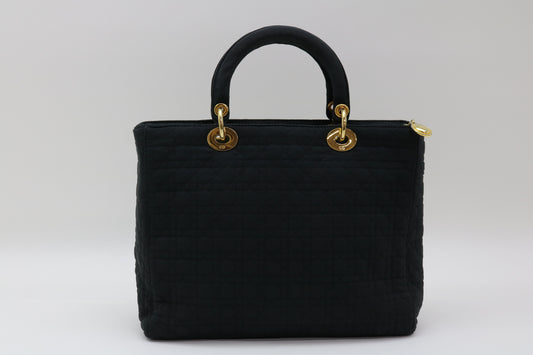 Dior Lady Dior Nylon Cannage Handbag