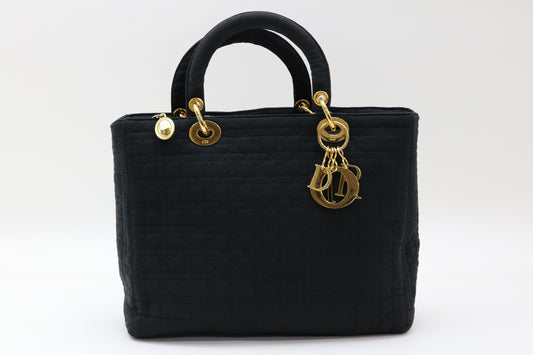 Dior Lady Dior Nylon Cannage Handbag