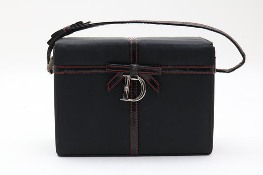 Dior D logo charm vanity bag