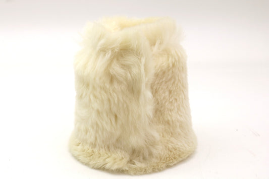 CHANEL Coco Mark Lapin Fur Bracelet/Bangle