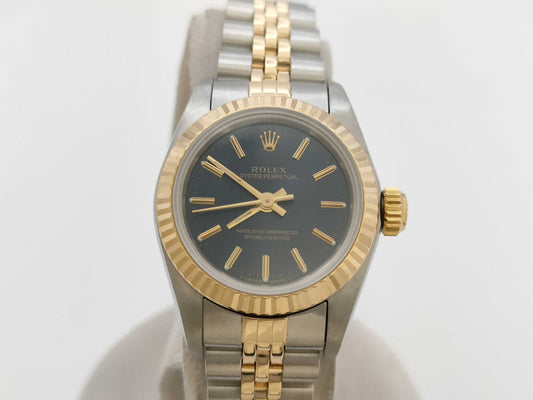ROLEX Datejust 67193 X708243 Blue Dial Women's Watch