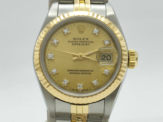 ROLEX Datejust 69173G 9602472 Champagne Dial Women's Watch