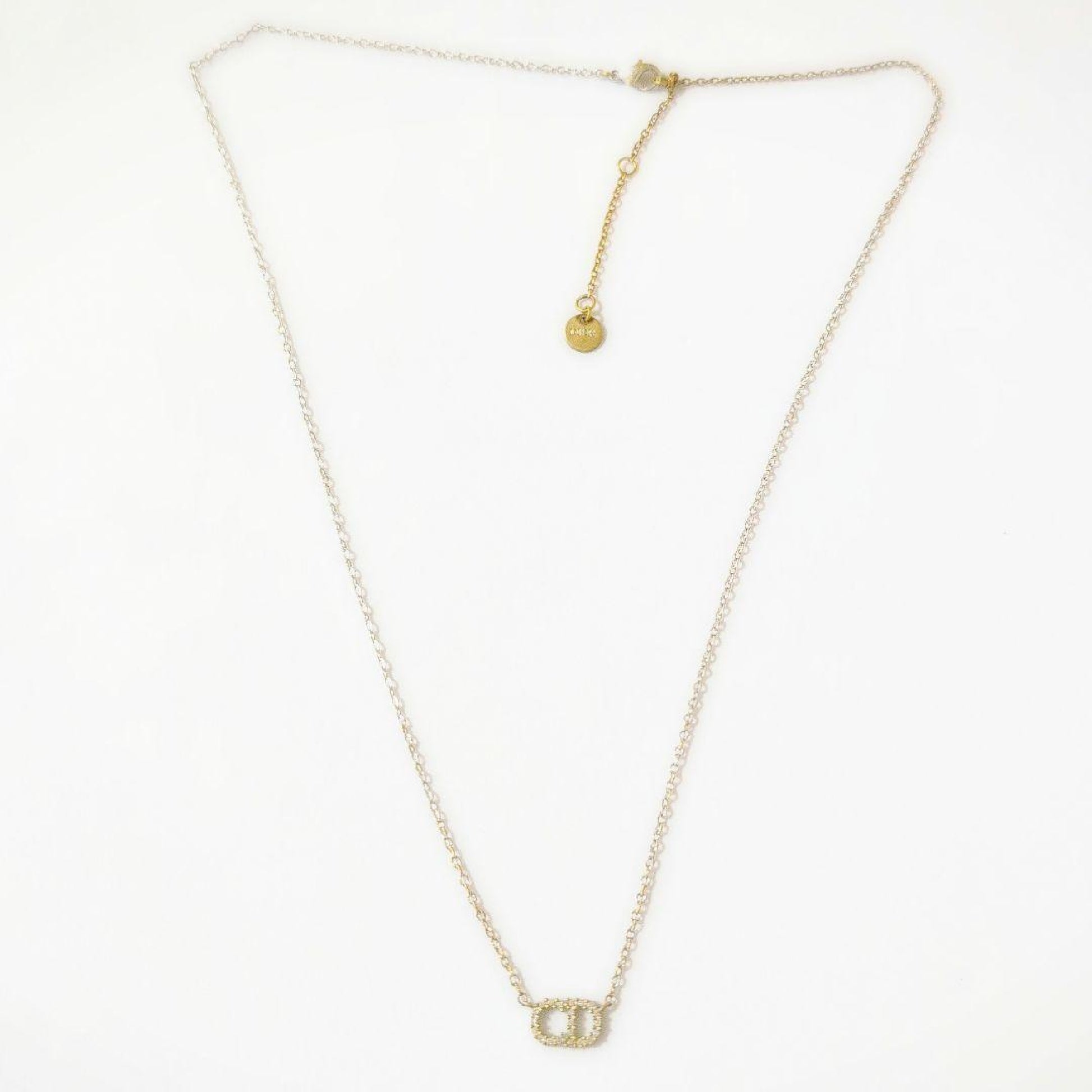 Dior CD Logo Stone Clair D Lune Necklace