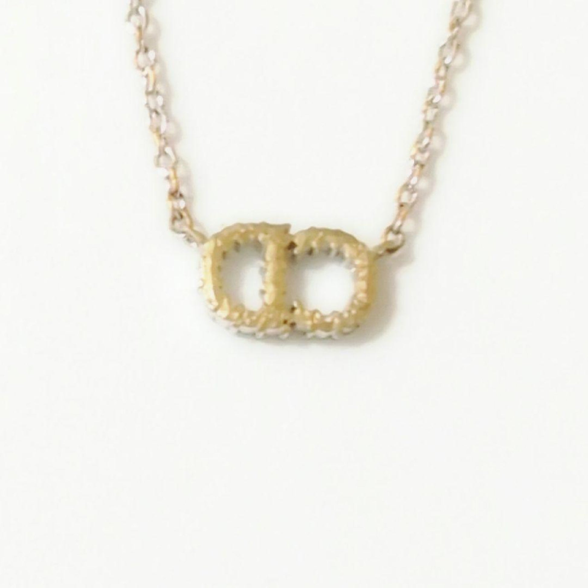 Dior CD Logo Stone Clair D Lune Necklace