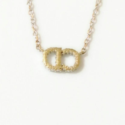 Dior CD Logo Stone Clair D Lune Necklace