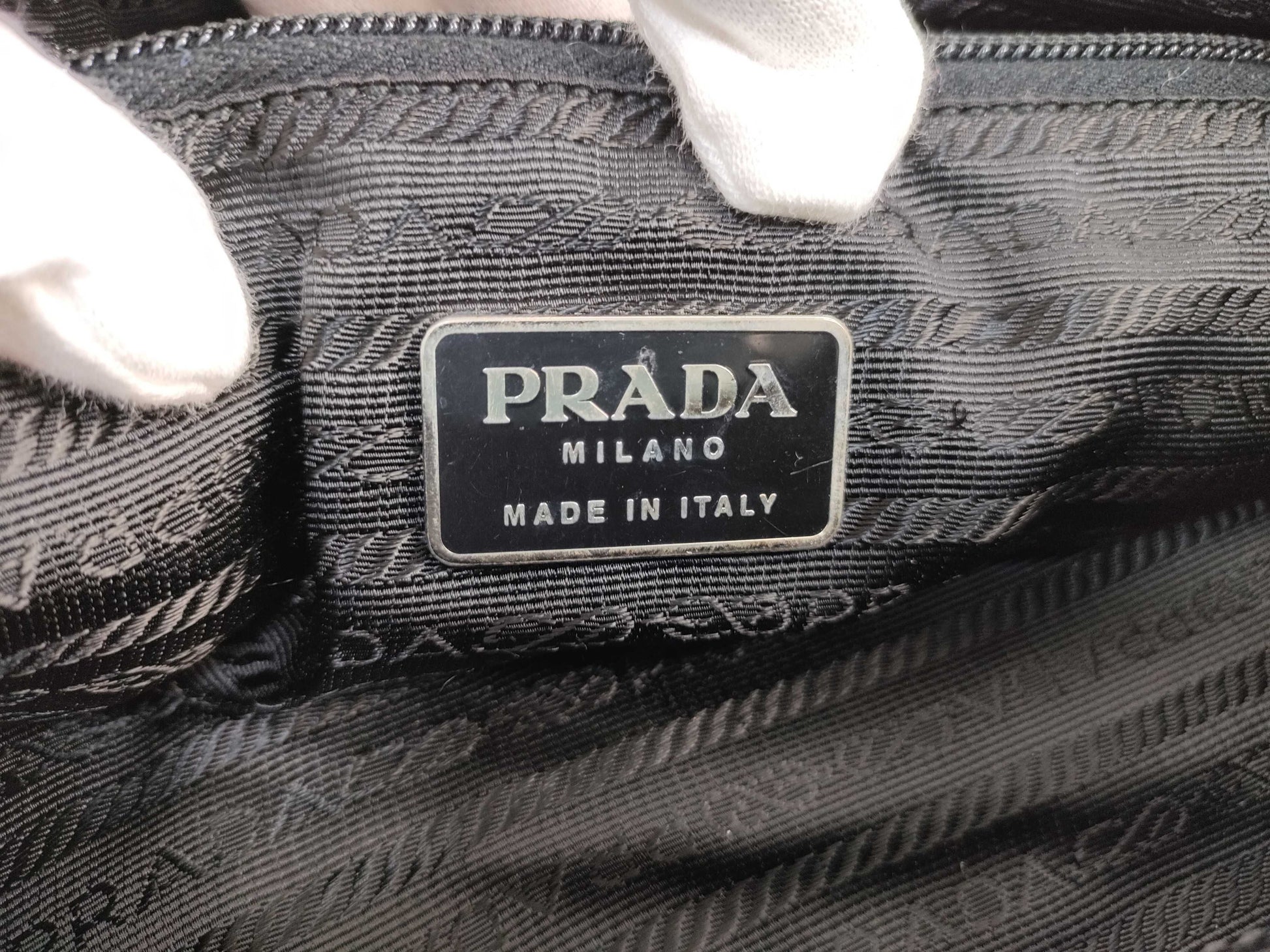 PRADA Prada handbag nylon khaki handbag