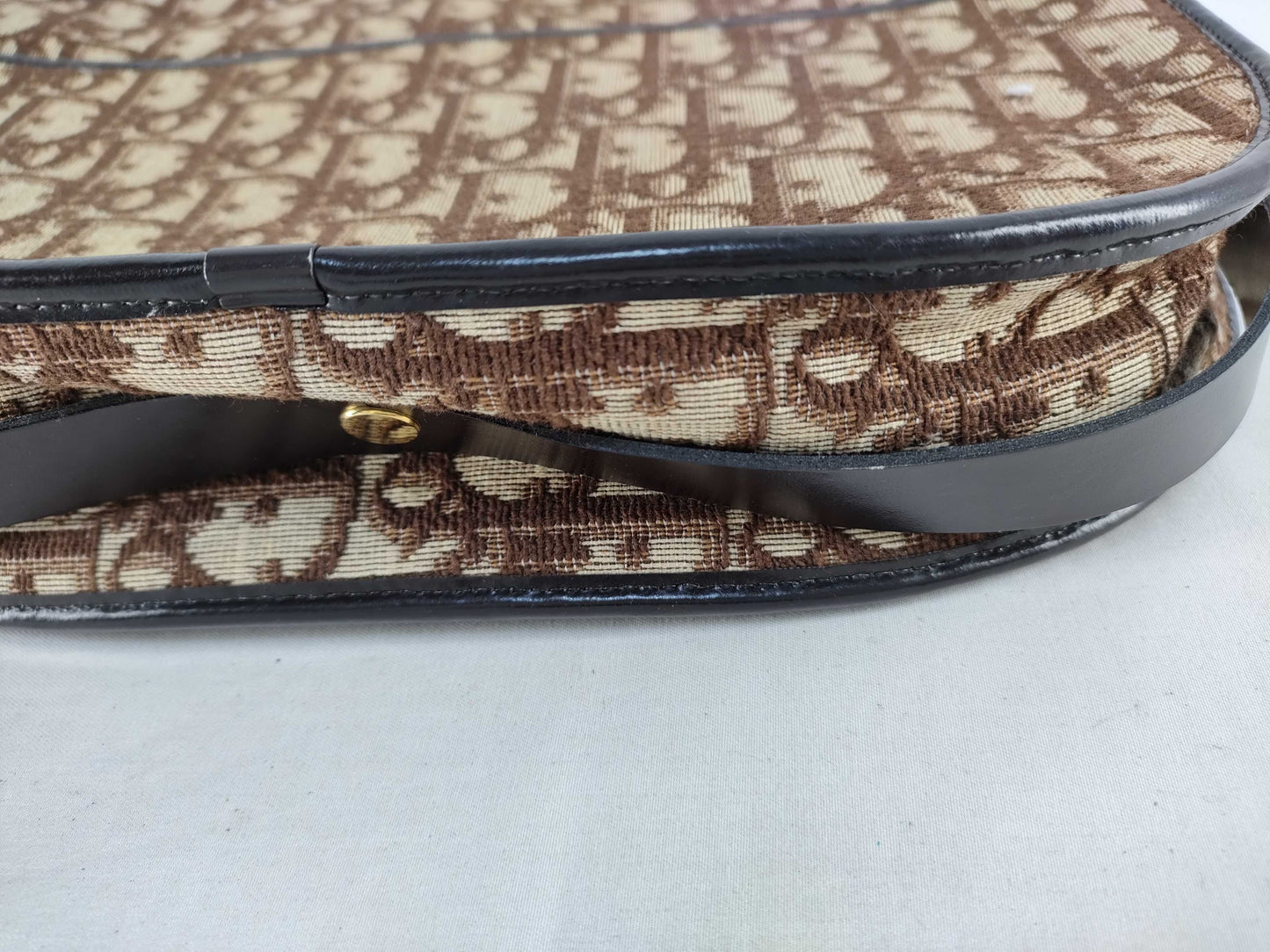 Dior Trotter Shoulder Bag, Trotter Canvas, Brown, Shoulder Bag