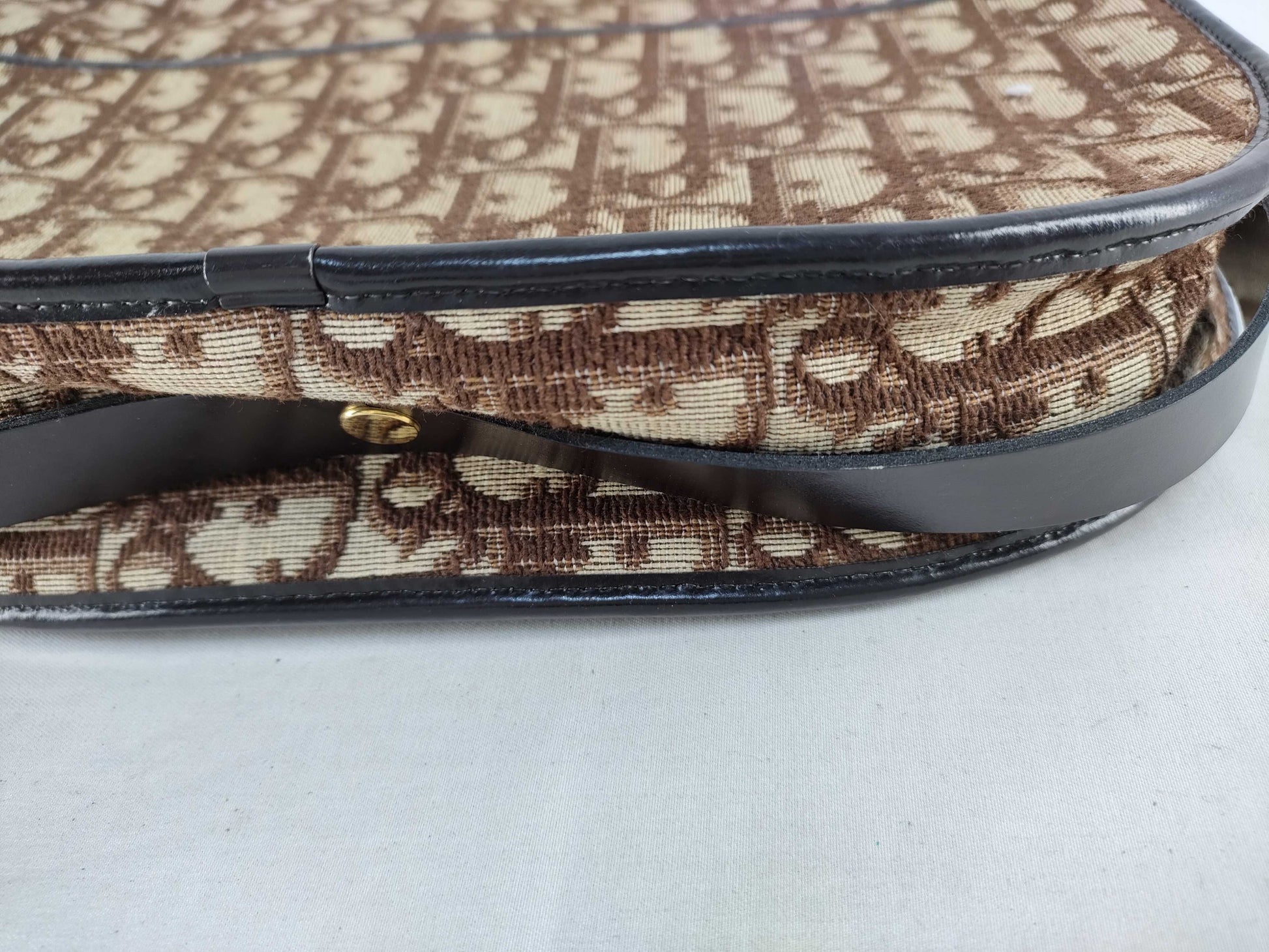 Dior Trotter Shoulder Bag, Trotter Canvas, Brown, Shoulder Bag