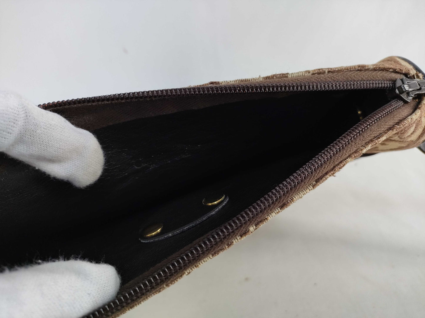 Dior Trotter Shoulder Bag, Trotter Canvas, Brown, Shoulder Bag