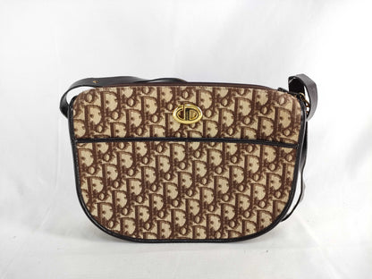 Dior Trotter Shoulder Bag, Trotter Canvas, Brown, Shoulder Bag