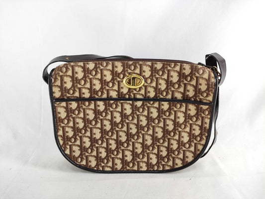 Dior Trotter Shoulder Bag, Trotter Canvas, Brown, Shoulder Bag