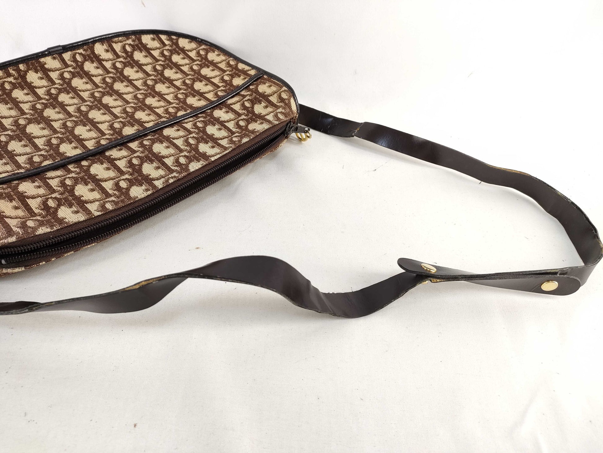 Dior Trotter Shoulder Bag, Trotter Canvas, Brown, Shoulder Bag