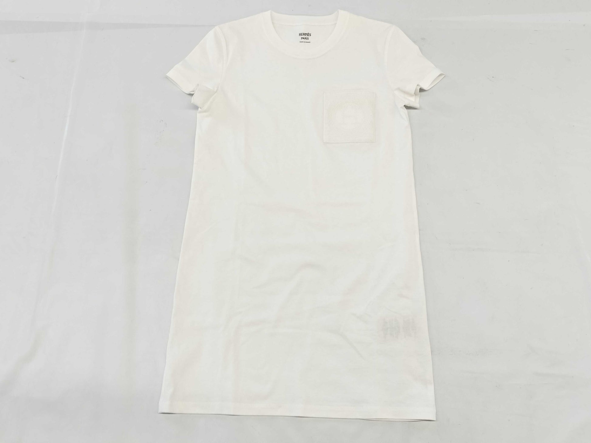 HERMES One-Piece Cotton White T-Shirt Size 36