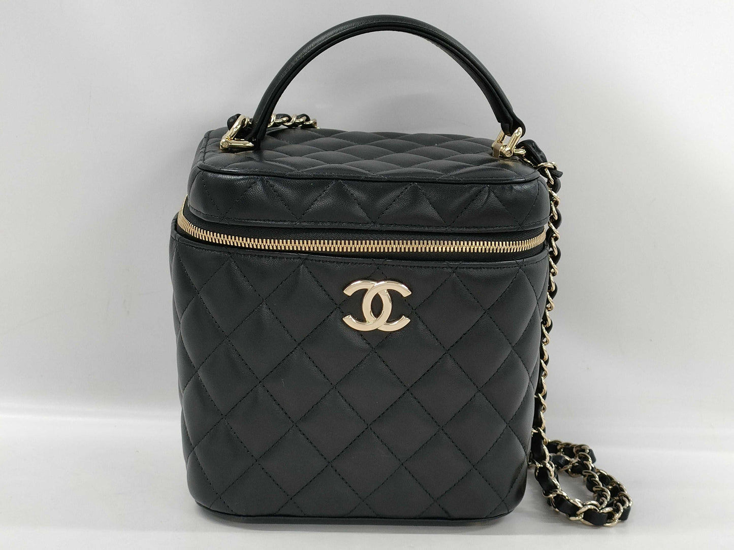 CHANEL Lambskin 2-Way Vanity Bag