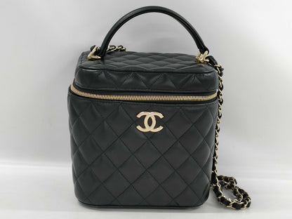 CHANEL Lambskin 2-Way Vanity Bag