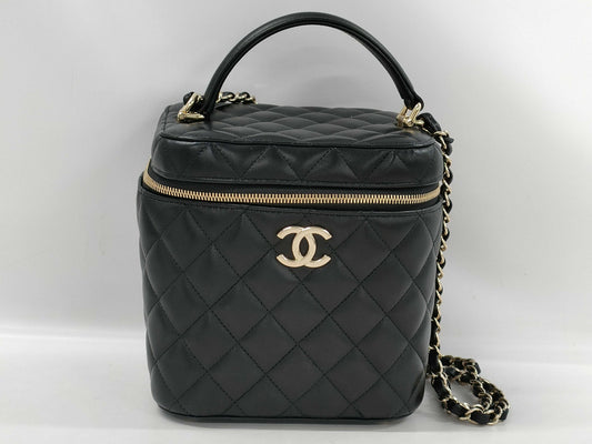 CHANEL Lambskin 2-Way Vanity Bag
