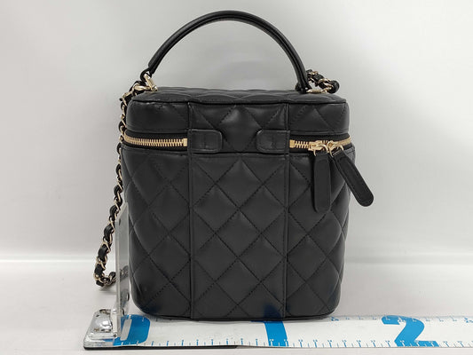 CHANEL Lambskin 2-Way Vanity Bag