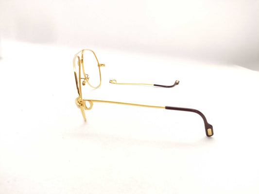  Cartier Gold-Colored Eyeglasses, Screw-Out, Sunglasses/Eyeglasses