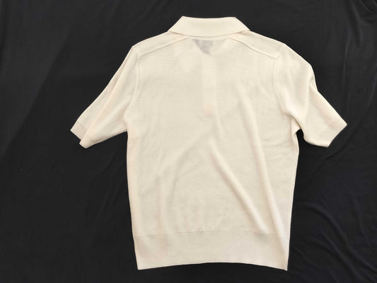 BURBERRY Nova Check Knit Polo Shirt with Current Tag
