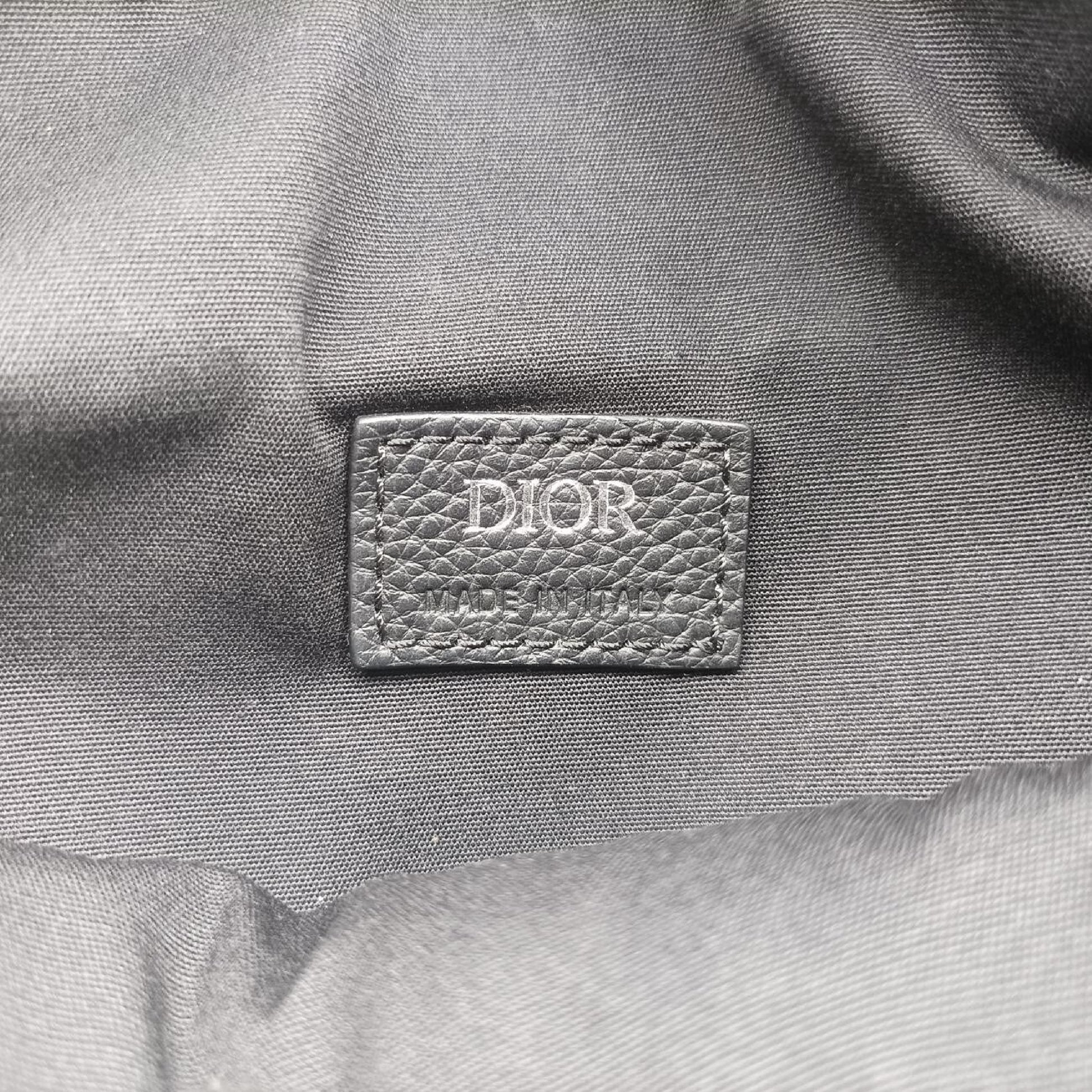 Dior Saddle Bag Gray x Navy Jacquard x Leather 21-BO-1210 Shoulder Bag
