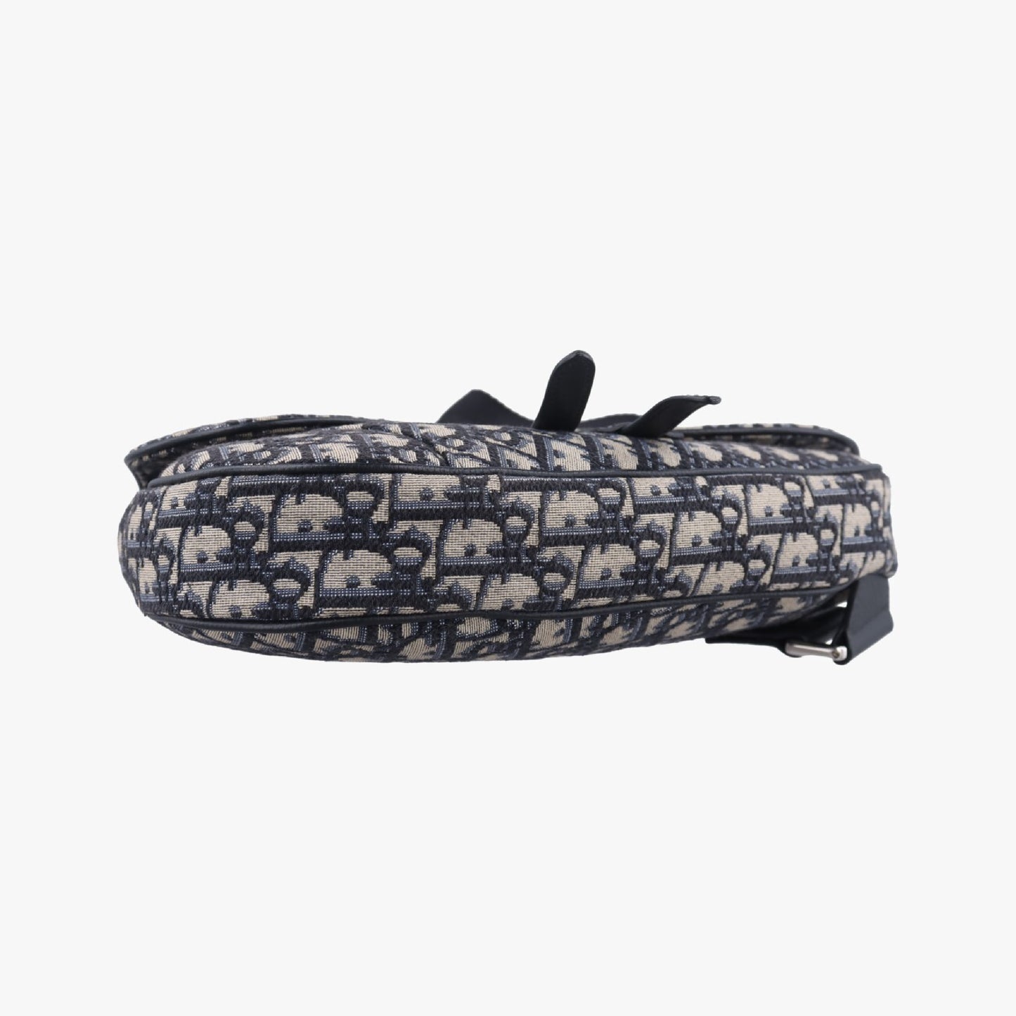 Dior Saddle Bag Gray x Navy Jacquard x Leather 21-BO-1210 Shoulder Bag