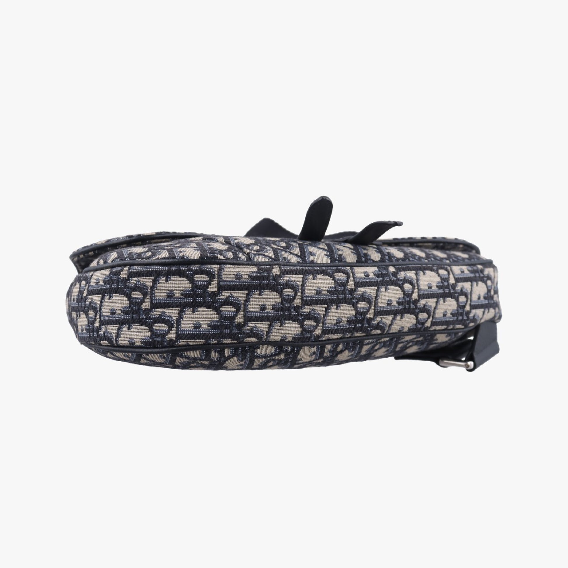 Dior Saddle Bag Gray x Navy Jacquard x Leather 21-BO-1210 Shoulder Bag