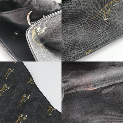 GUCCI GG Supreme Tiger Black x Multi PVC Coated Canvas Shoulder Bag 495559C029271246