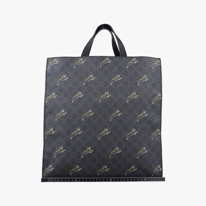 GUCCI GG Supreme Tiger Black x Multi PVC Coated Canvas Shoulder Bag 495559C029271246