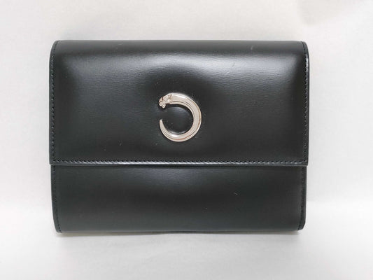 Cartier Panther Calfskin Bifold Wallet/Black