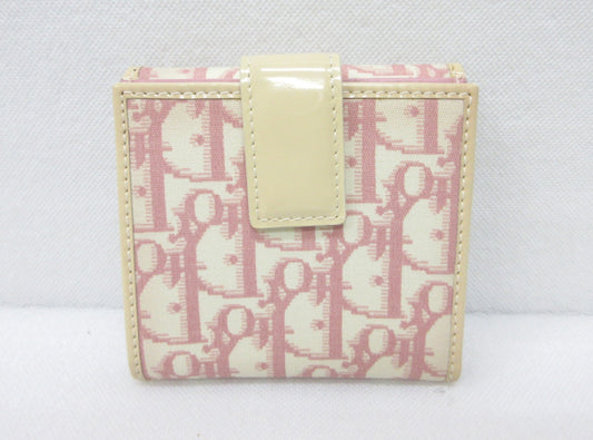 Dior Christian Dior Trotter Rhinestone Canvas Bifold Wallet