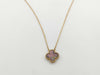 Van Cleef & Arpels Vintage Alhambra Gray Mother-of-Pearl Au750 5.1g Necklace 