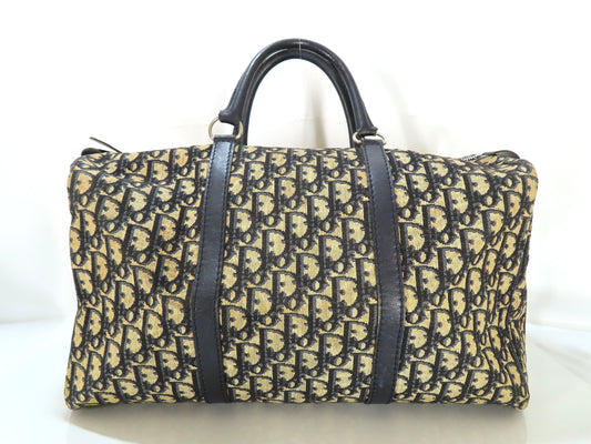 Dior Trotter Trotter Pattern Boston Bag Canvas Boston Bag
