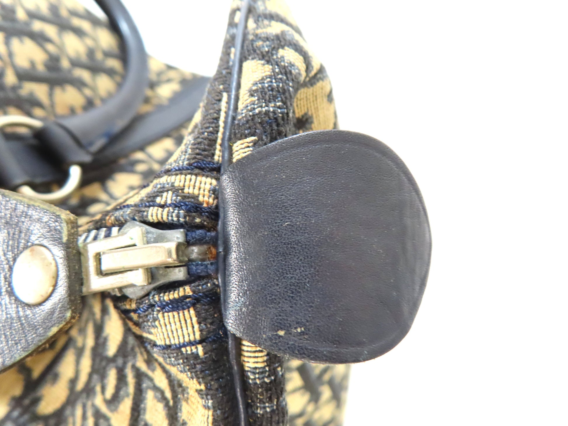 Dior Trotter Trotter Pattern Boston Bag Canvas Boston Bag