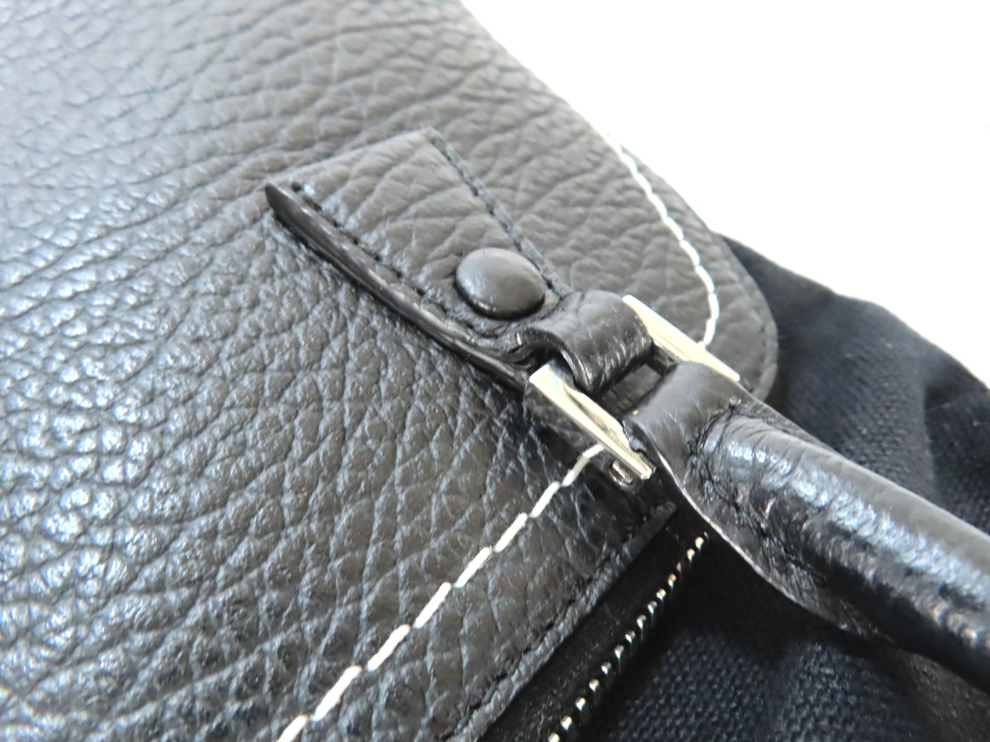 2-way handbag, leather, black