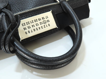 2-way handbag, leather, black