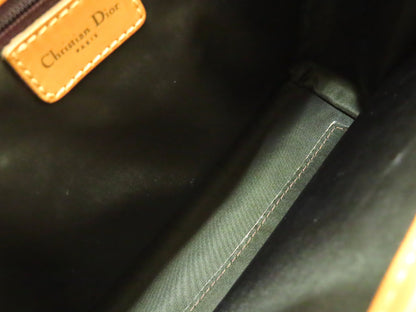 Dior Trotter Trotter Pattern Handbag Brown