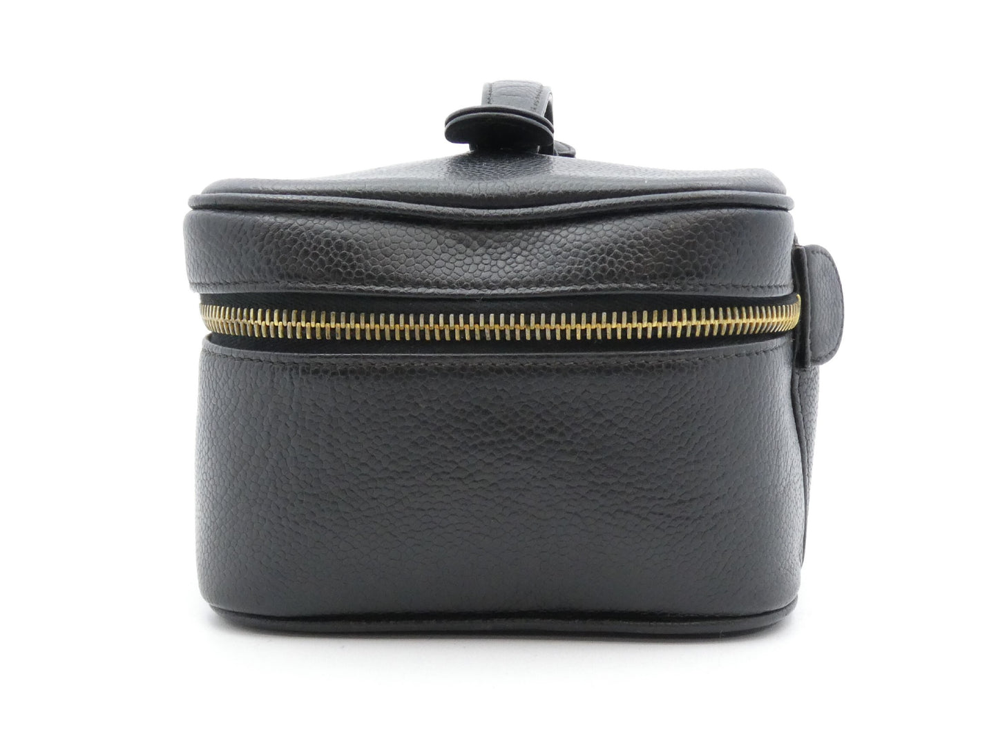 CHANEL Caviar Skin Coco Mark Vanity Bag