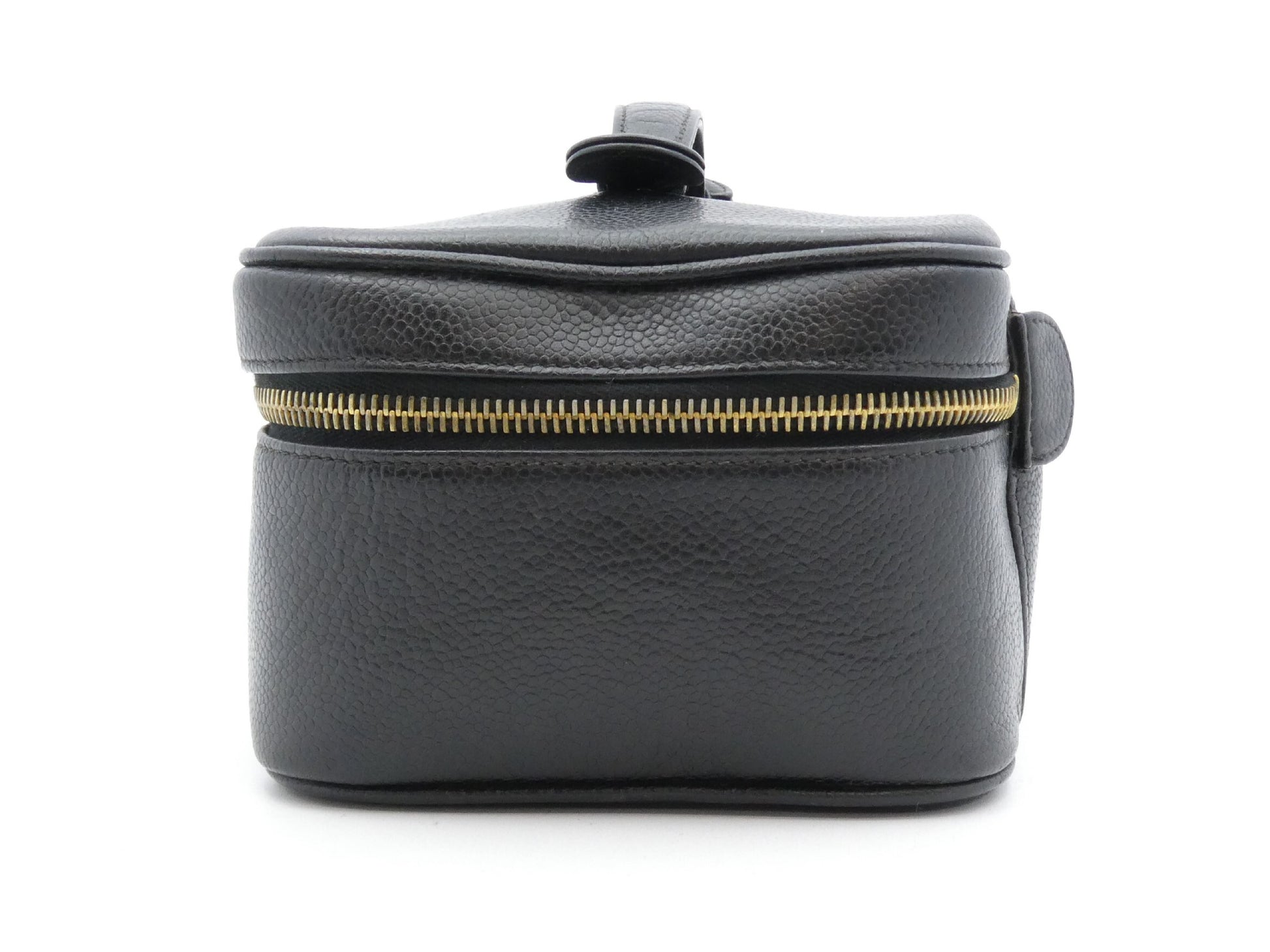 CHANEL Caviar Skin Coco Mark Vanity Bag