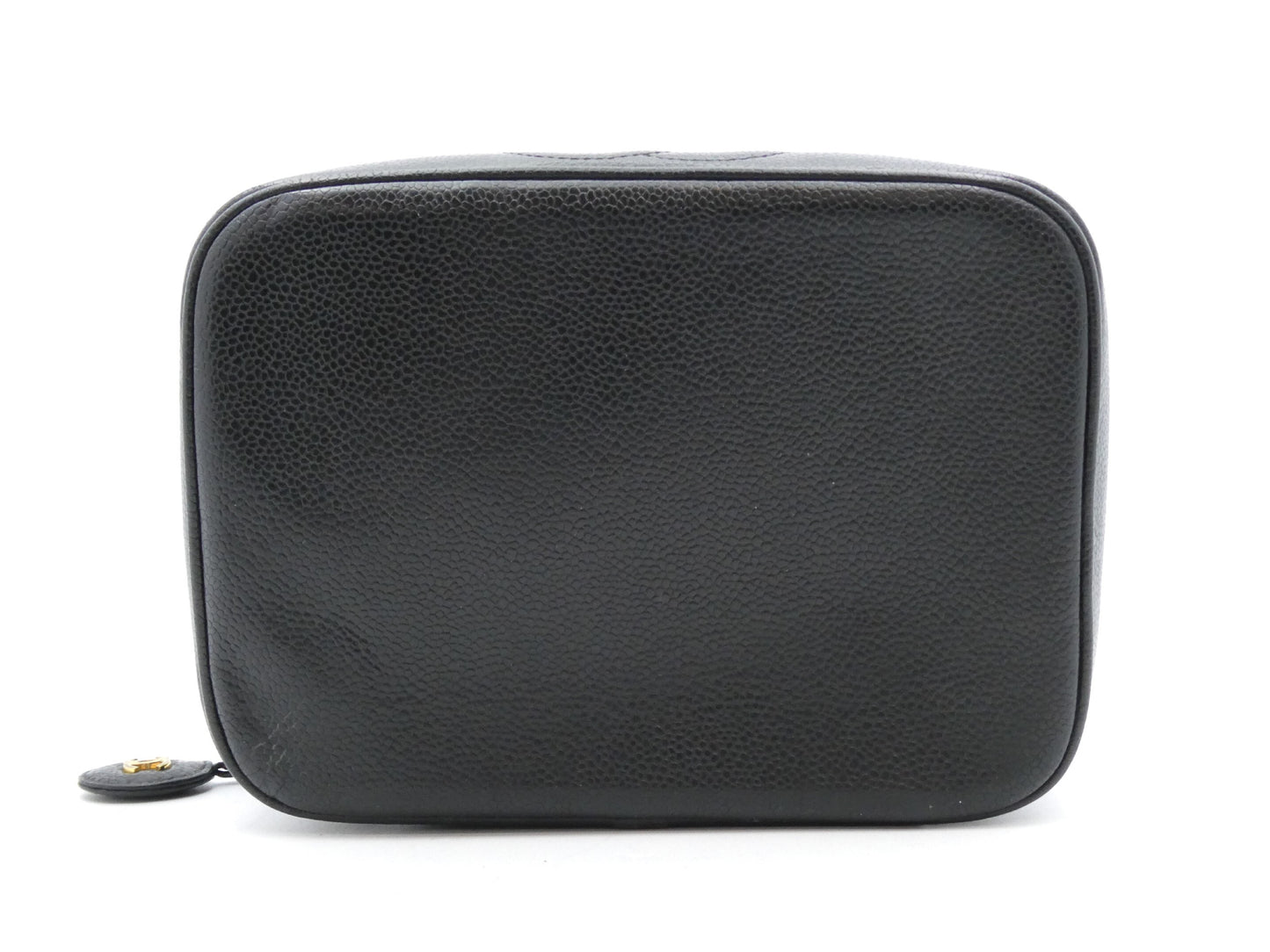 CHANEL Caviar Skin Coco Mark Vanity Bag