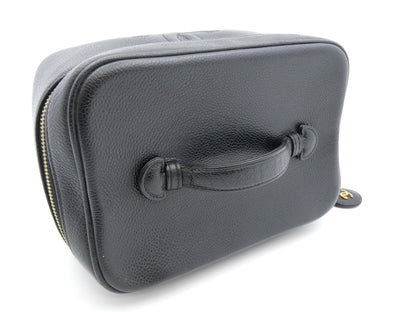 CHANEL Caviar Skin Coco Mark Vanity Bag