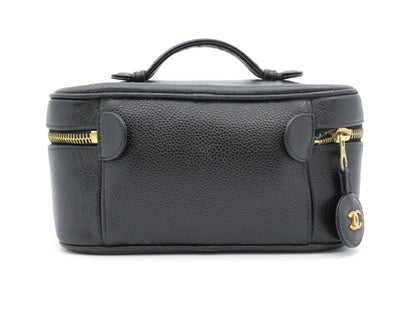 CHANEL Caviar Skin Coco Mark Vanity Bag