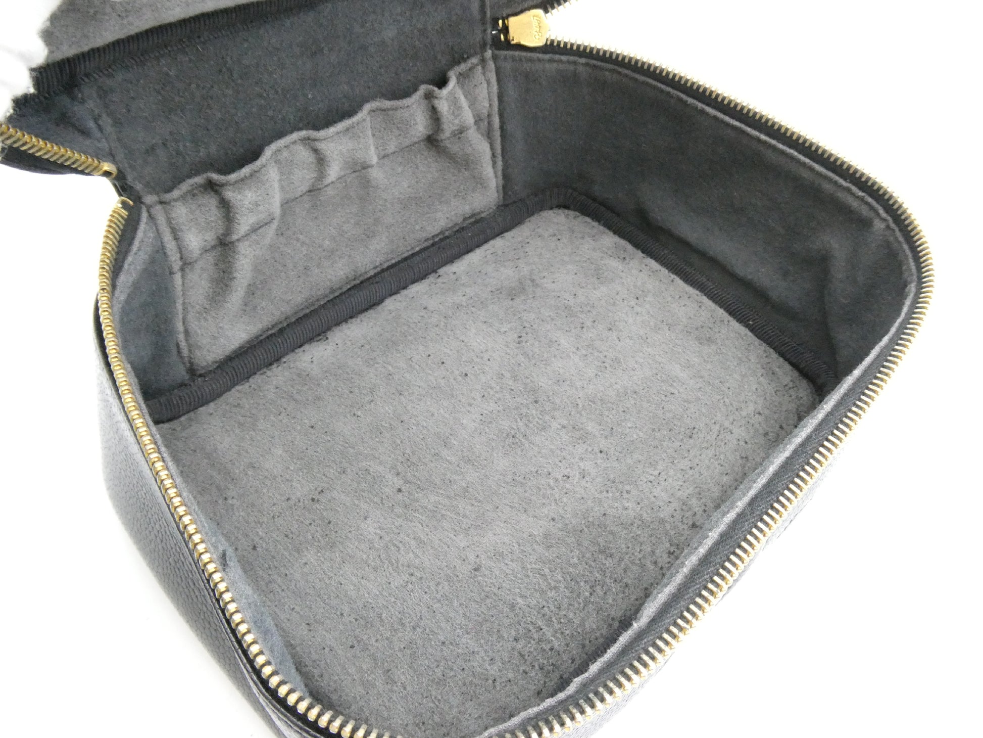 CHANEL Caviar Skin Coco Mark Vanity Bag