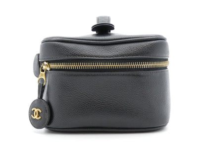 CHANEL Caviar Skin Coco Mark Vanity Bag