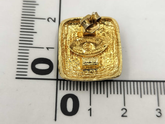 CHANEL Rhinestone Coco Earrings