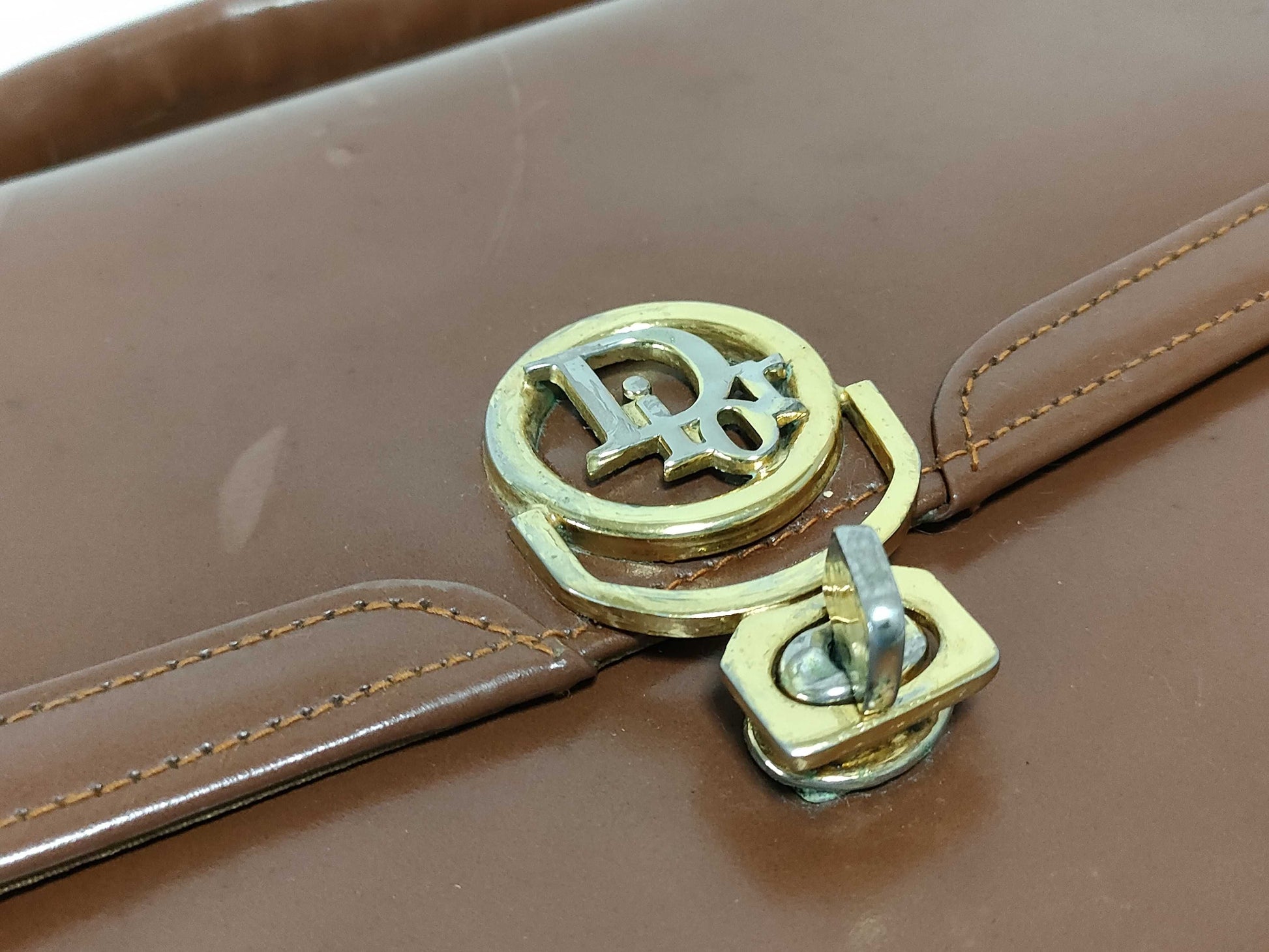 Dior Christian Dior 2-way leather bag handbag